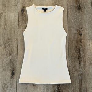 NWOT Express Sleeveless Compression Tank Top in Cream XXS